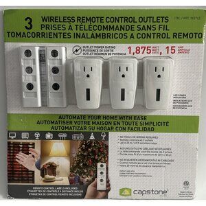 New Capstone Wireless Remote Control Outlets - Pack of 3 Outlets.
